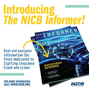 The NICB Informer Times Square graphic