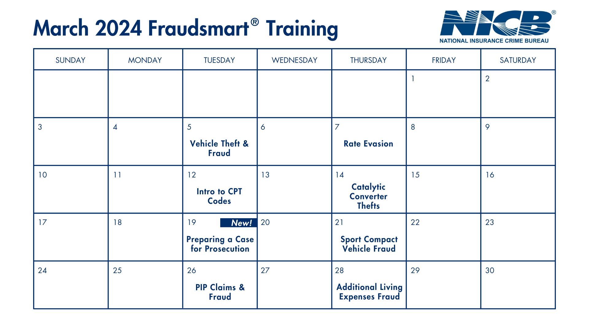 March 2024 FraudSmart Calendar