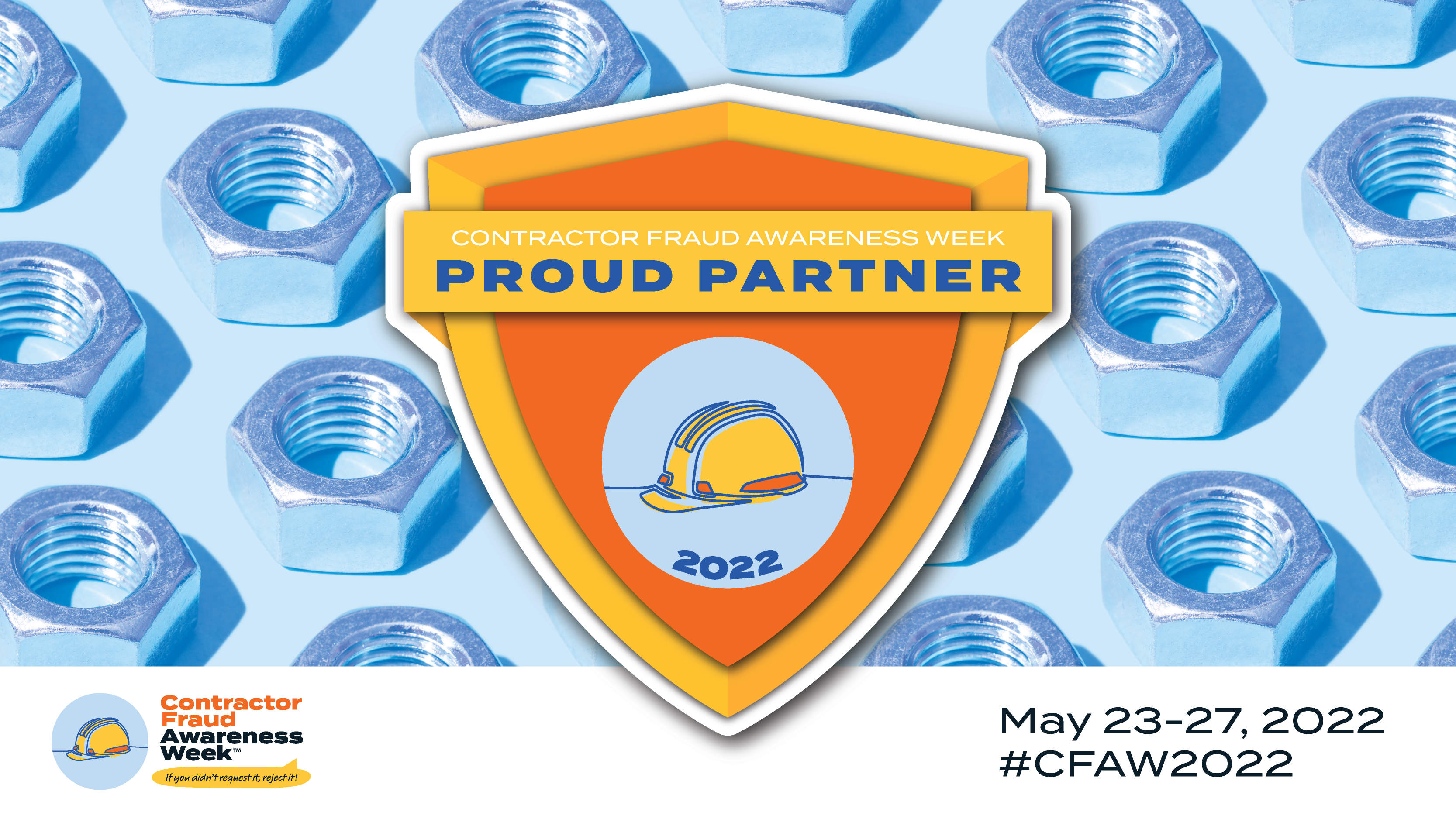 Proud Partner Blue Graphic