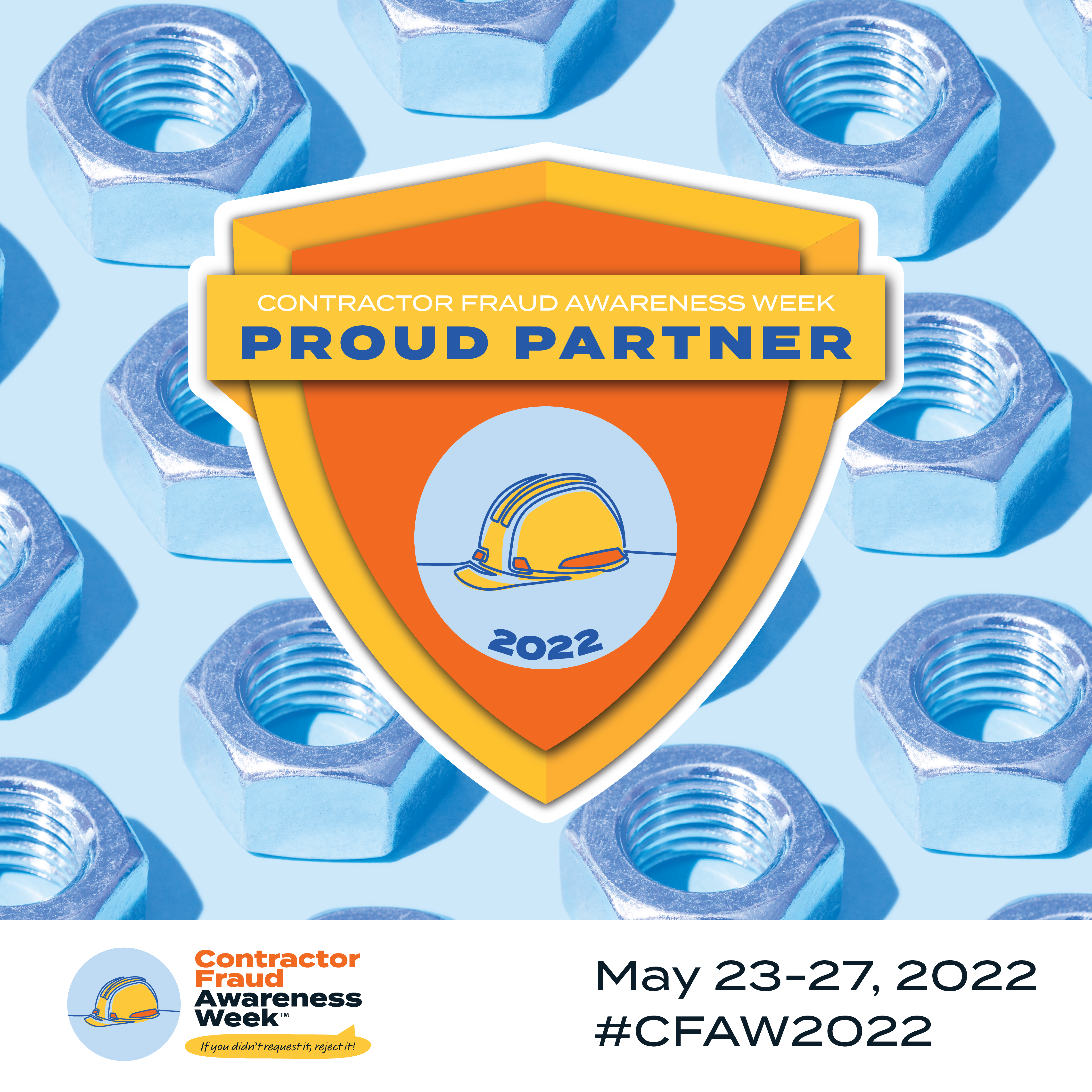 Proud Partner Blue Graphic