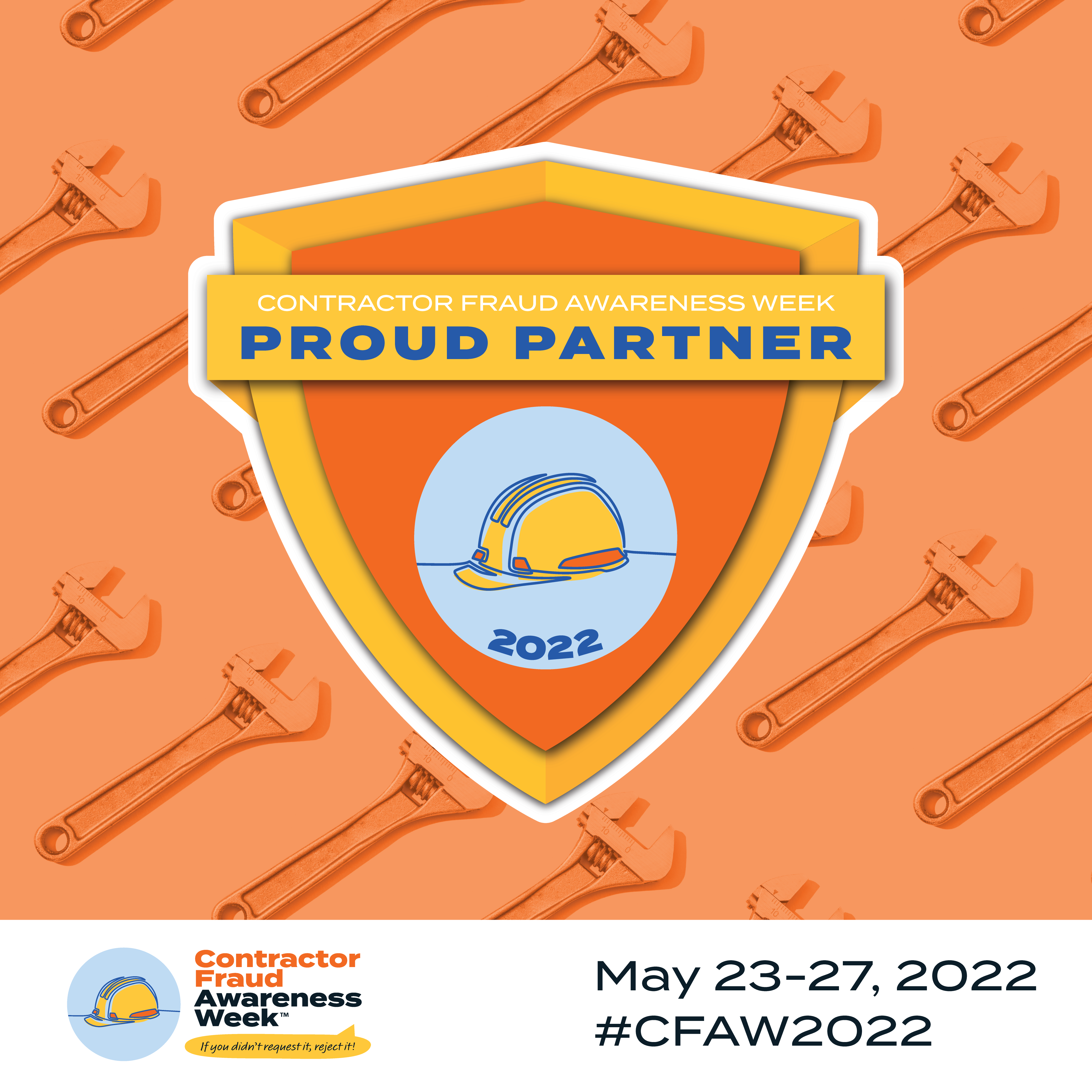 Proud Partner Orange Graphic
