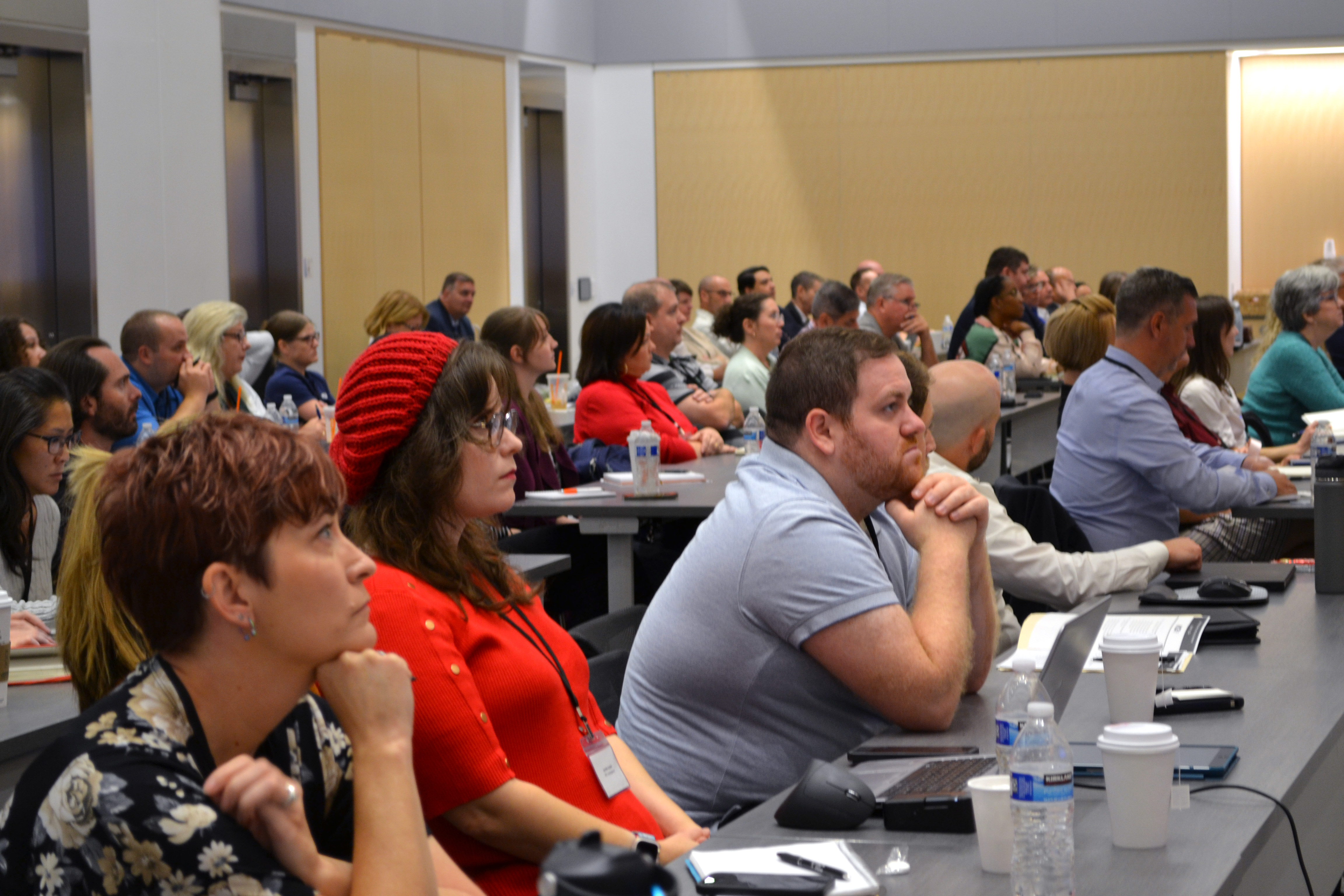 Group of people attending a conference