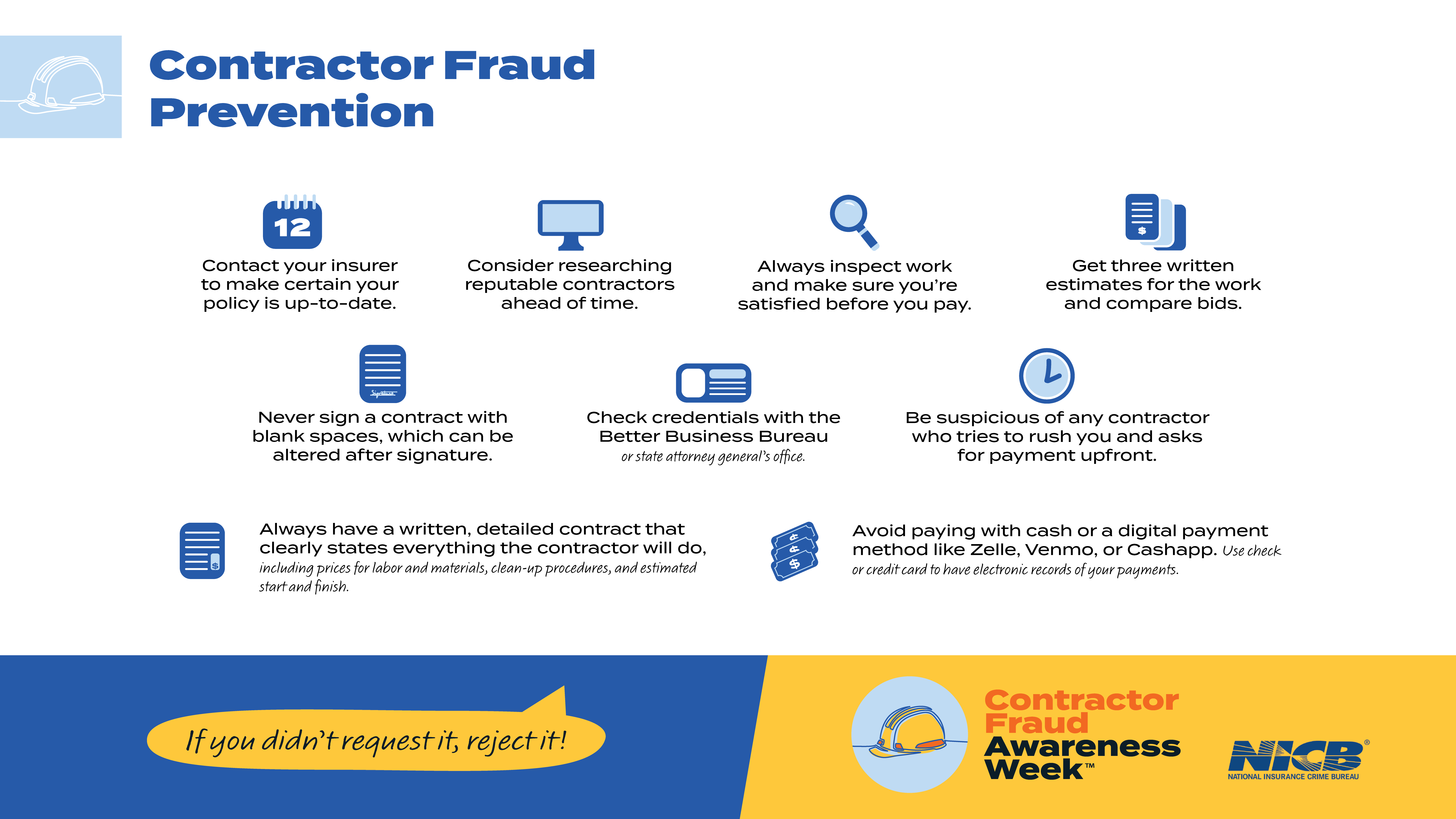 Contractor Fraud Week - Prevention Tips