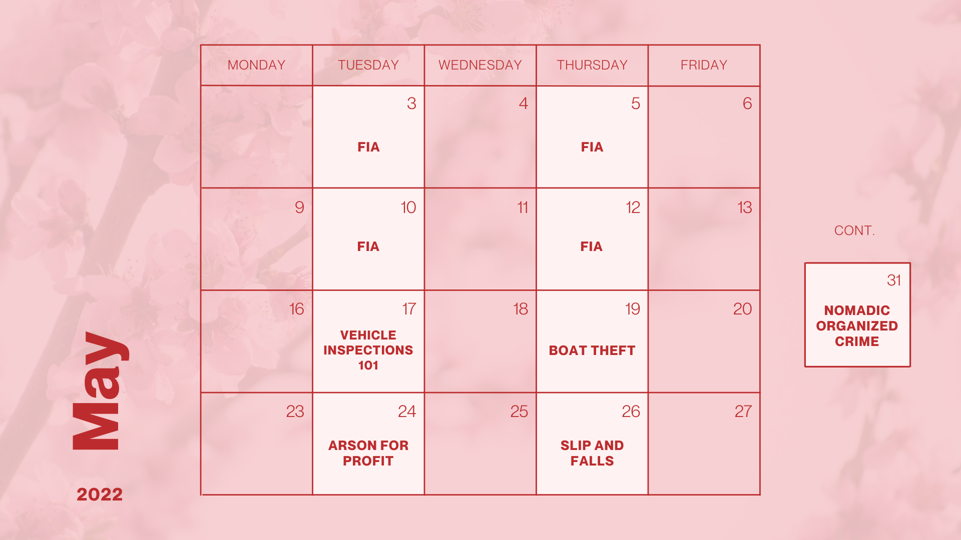 May FraudSmart Calendar