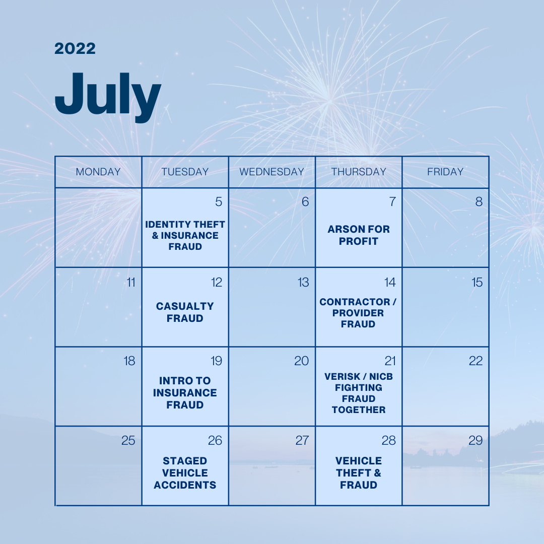 July FraudSmart Calendar