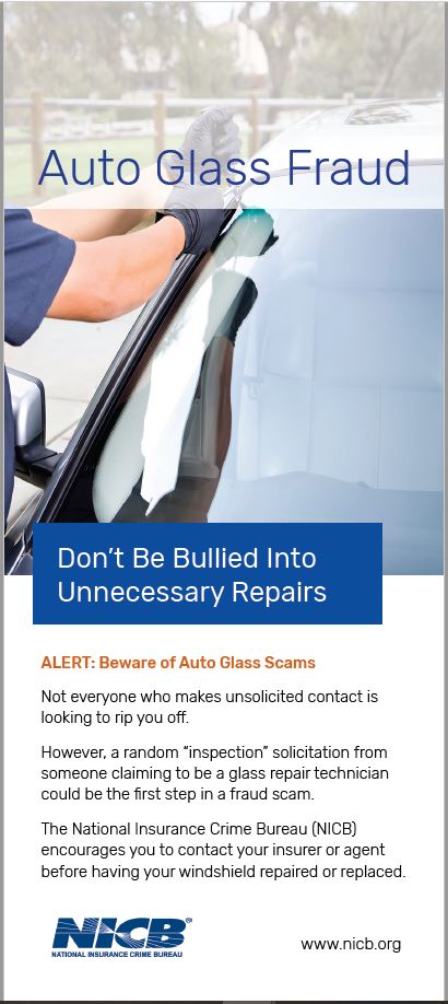 Auto Glass Fraud Flyer front