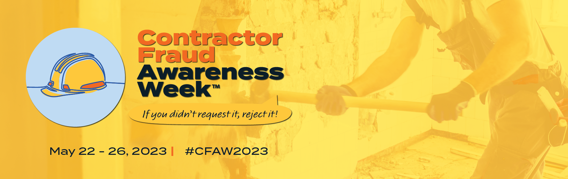 Banner for Contractor Fraud Awareness Week
